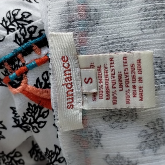 Sundance Adelle Embroidered Boho Top Small - Picture 10 of 10